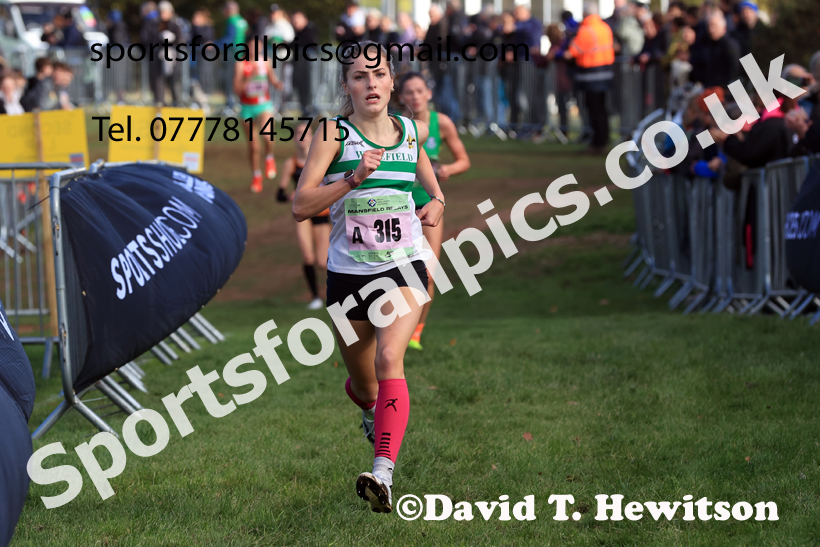 Womens Under-17s 2025 National Cross Country Relays, Berry Hill Park, Mansfield. Photo: David T. Hewitson/Sports for All Pics